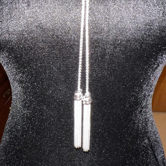 Kendra Scott Silver Lariat Choker Adjustable Necklace - Picture 14 of 15